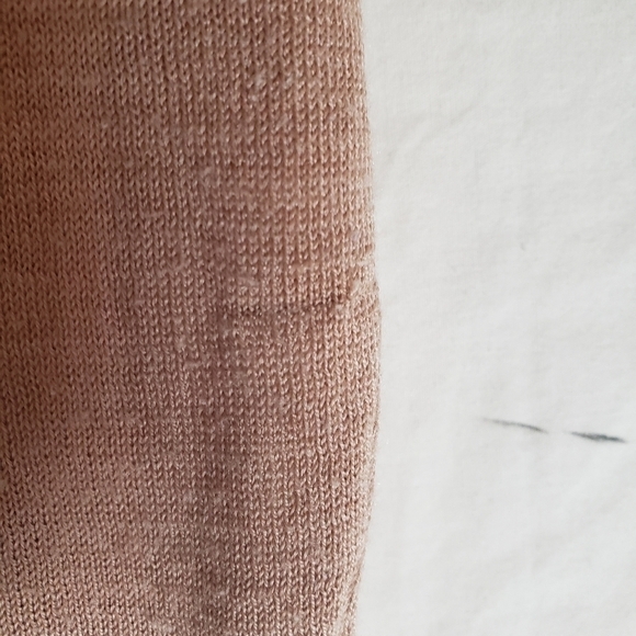 Loft Tan and White Cardigan With Pockets Sz S - Picture 9 of 12